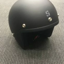 Coupon 💯 Scorpion Custom Baron Matte Black Helmet With Studs - Unisex - X-Small - Black 😀